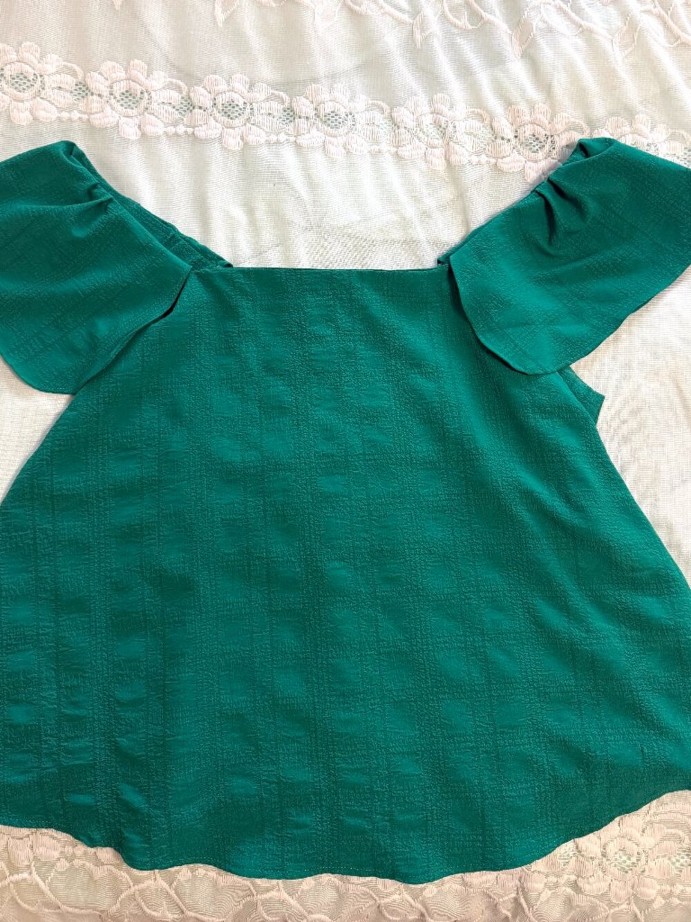 Cupio Off Shoulder Green Blouse Size Large